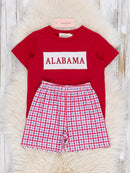 Alabama Smocked Gingham Outfit: L(4yrs)