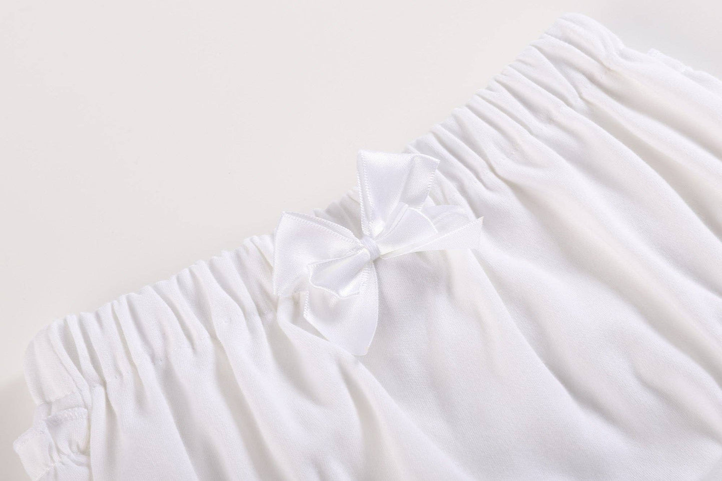 White and Pink Baby Bloomers Knit 2pc Set