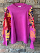 Jodifl Pink Puff Sleeve Sweater M