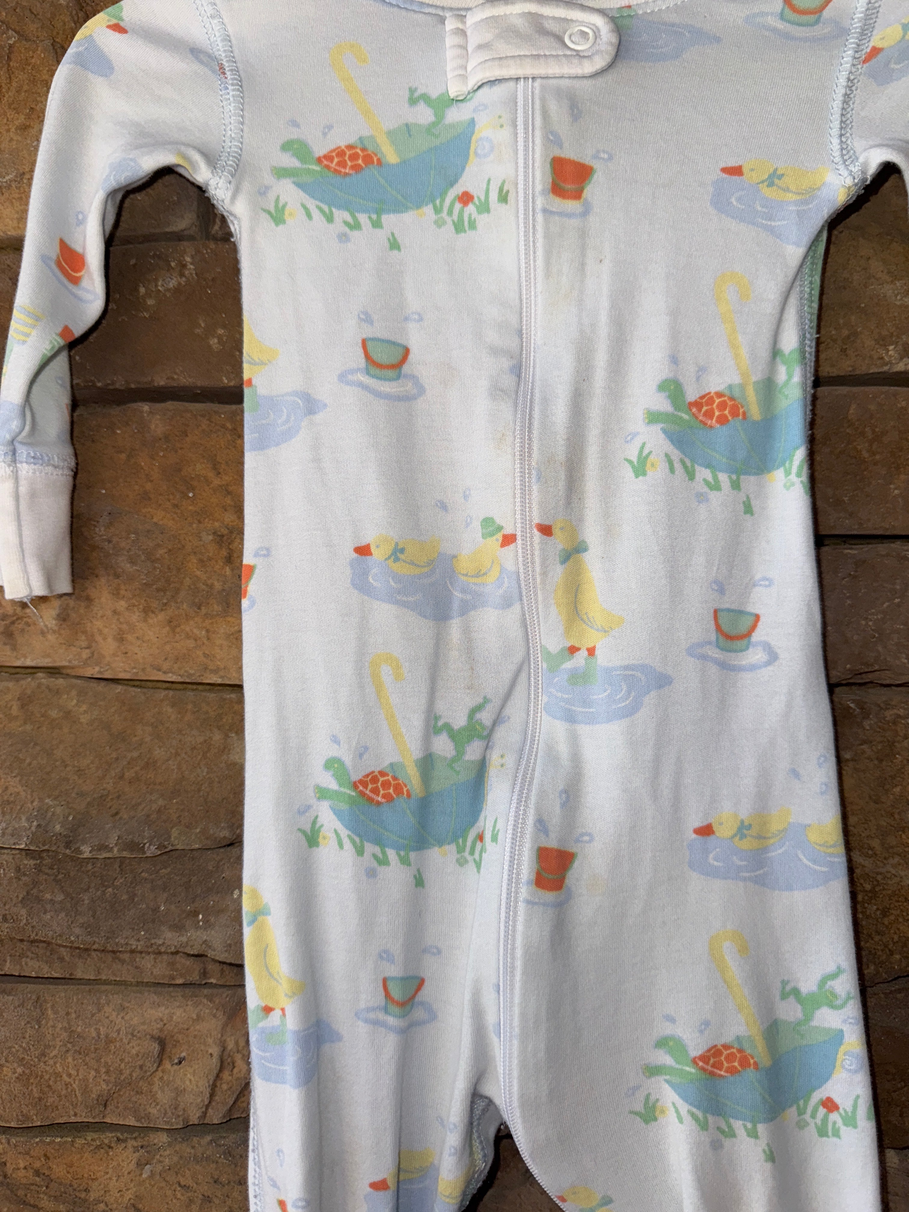 TBBC Playing in Puddles Zip Up PJs 6-12M