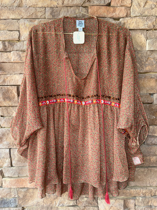 Sharon Young Embroidered Tunic L