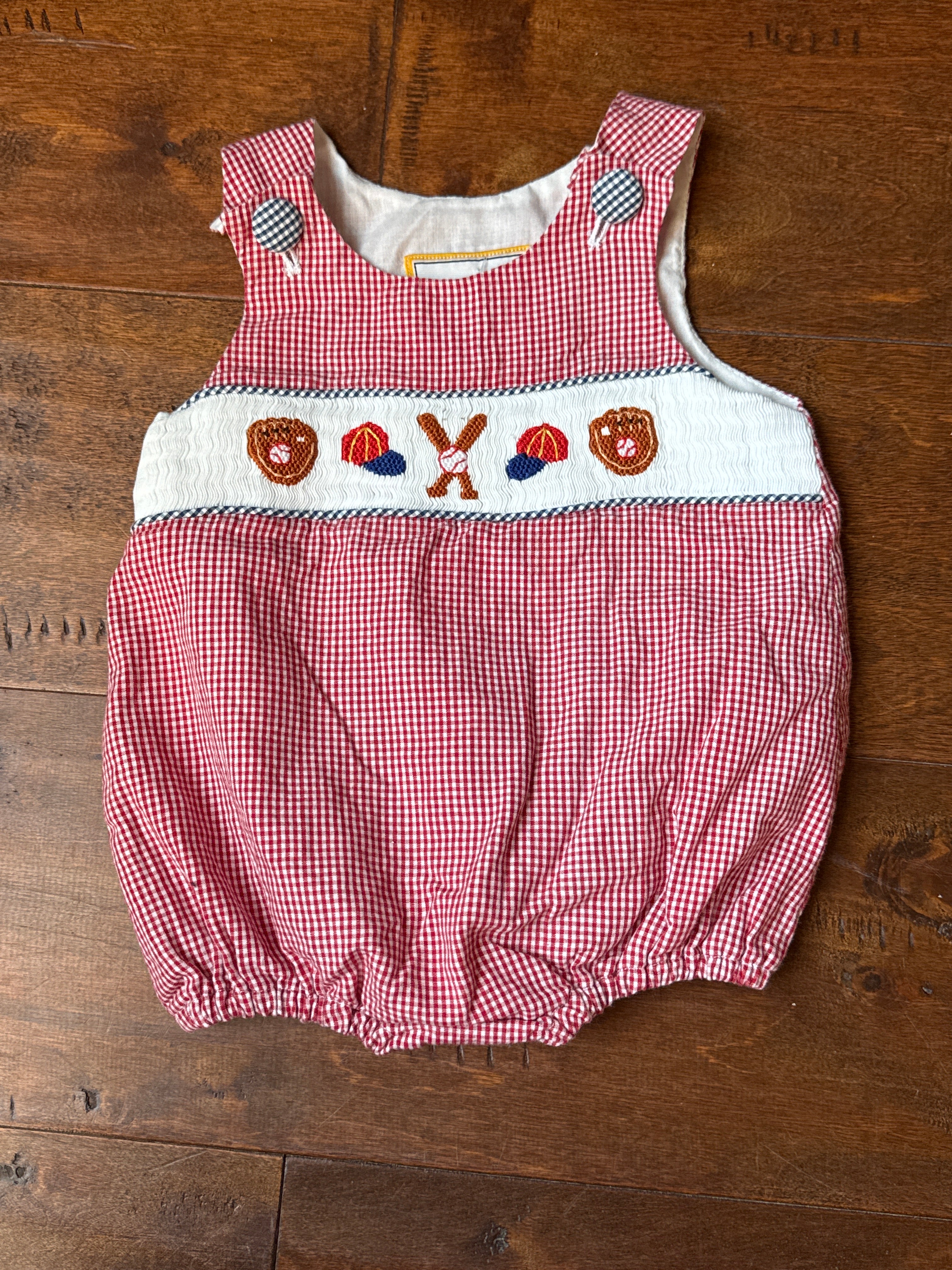 Babeeni Baseball Smocked Bubble 9m