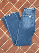 Vervet Fray Hem Flare Light Wash 29