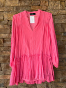 Tuckernuck Pomander Place Ophelia Pink Gauze Mini Dress XS