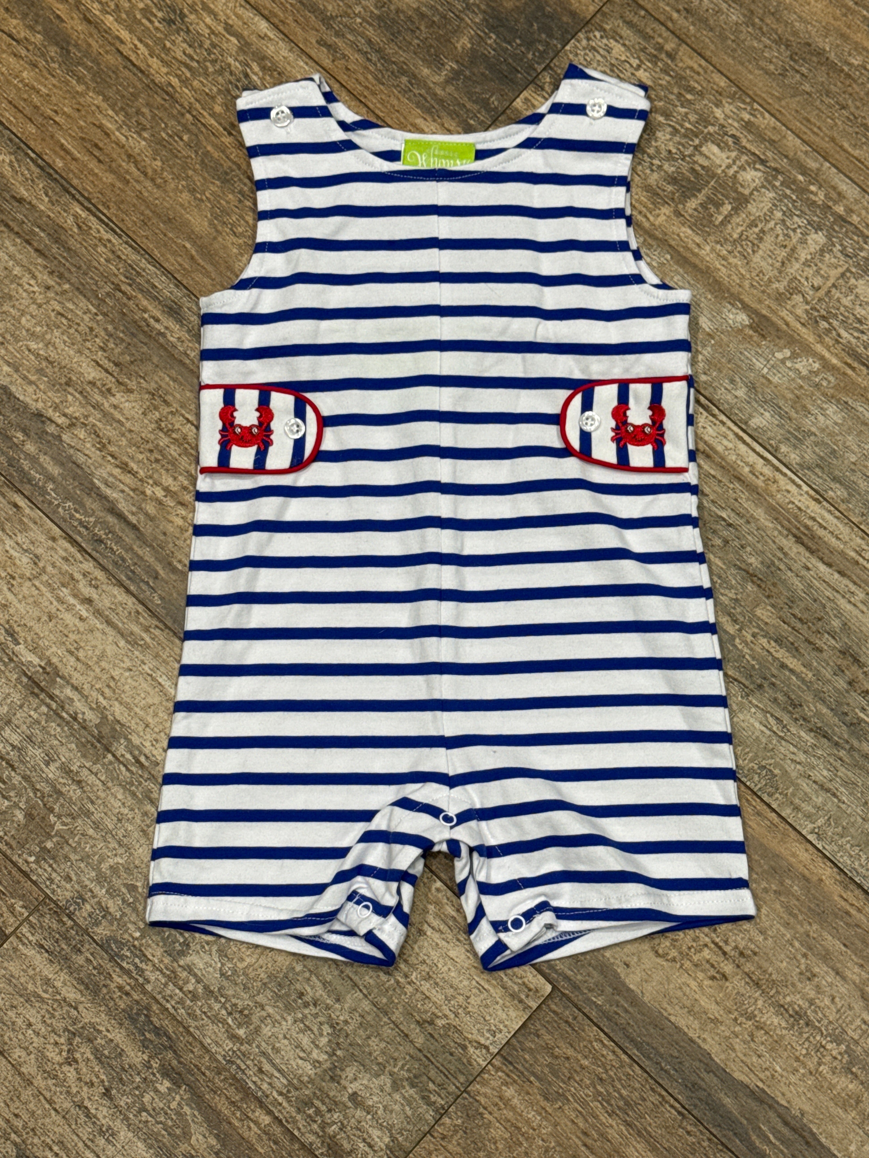 Classic Whimsy Crab Applique Jon Jon 24m