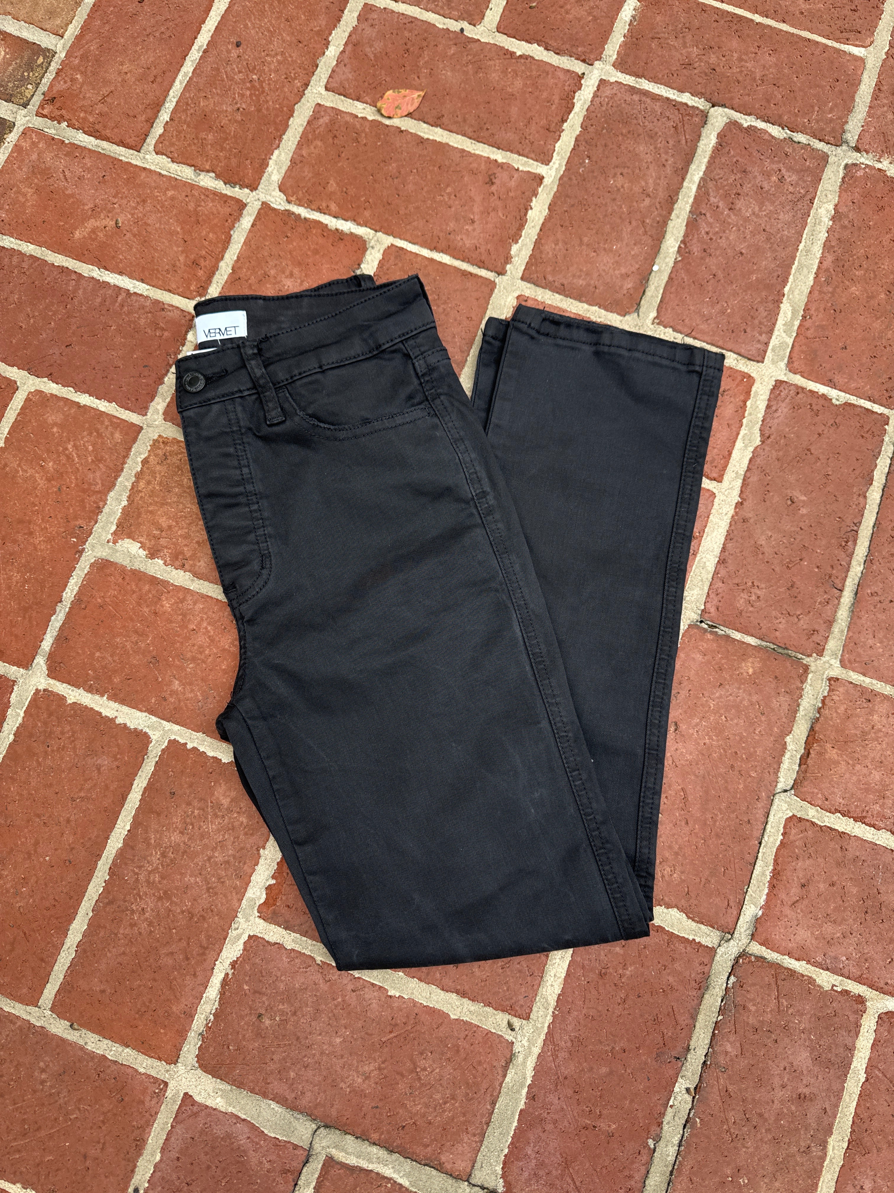 Vervet Black Denim Slim Leg 26