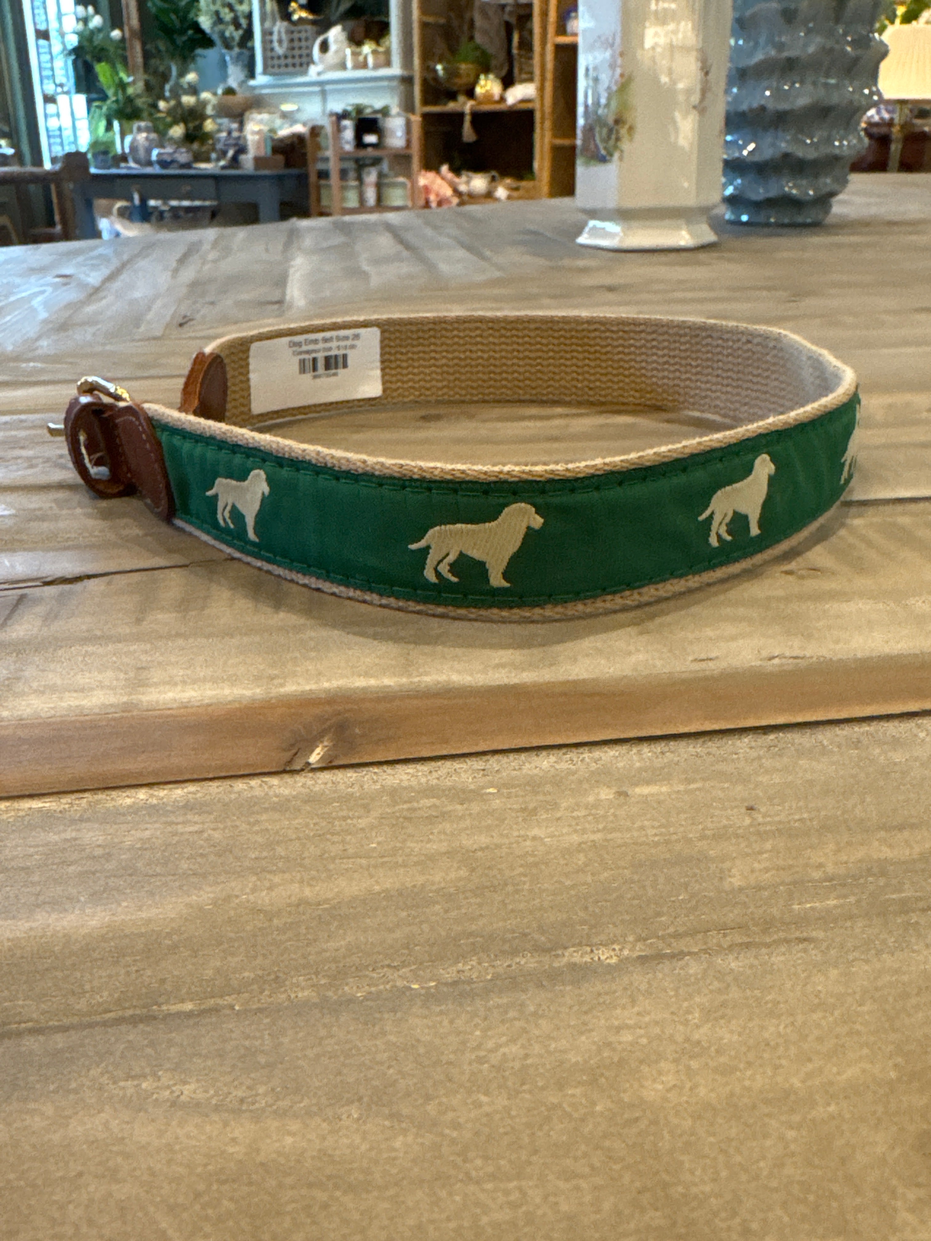 Dog Emb Belt Size 26
