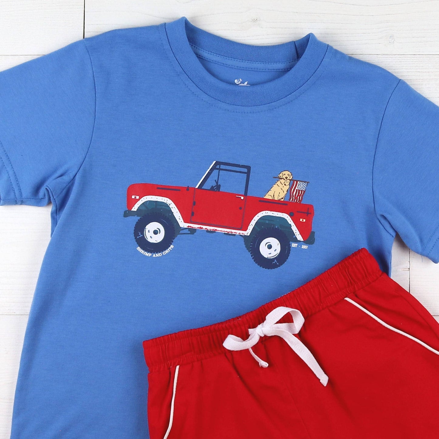 Red Twill Shrimp Shorts