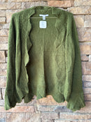 CABI Olive Scalloped Cardigan M