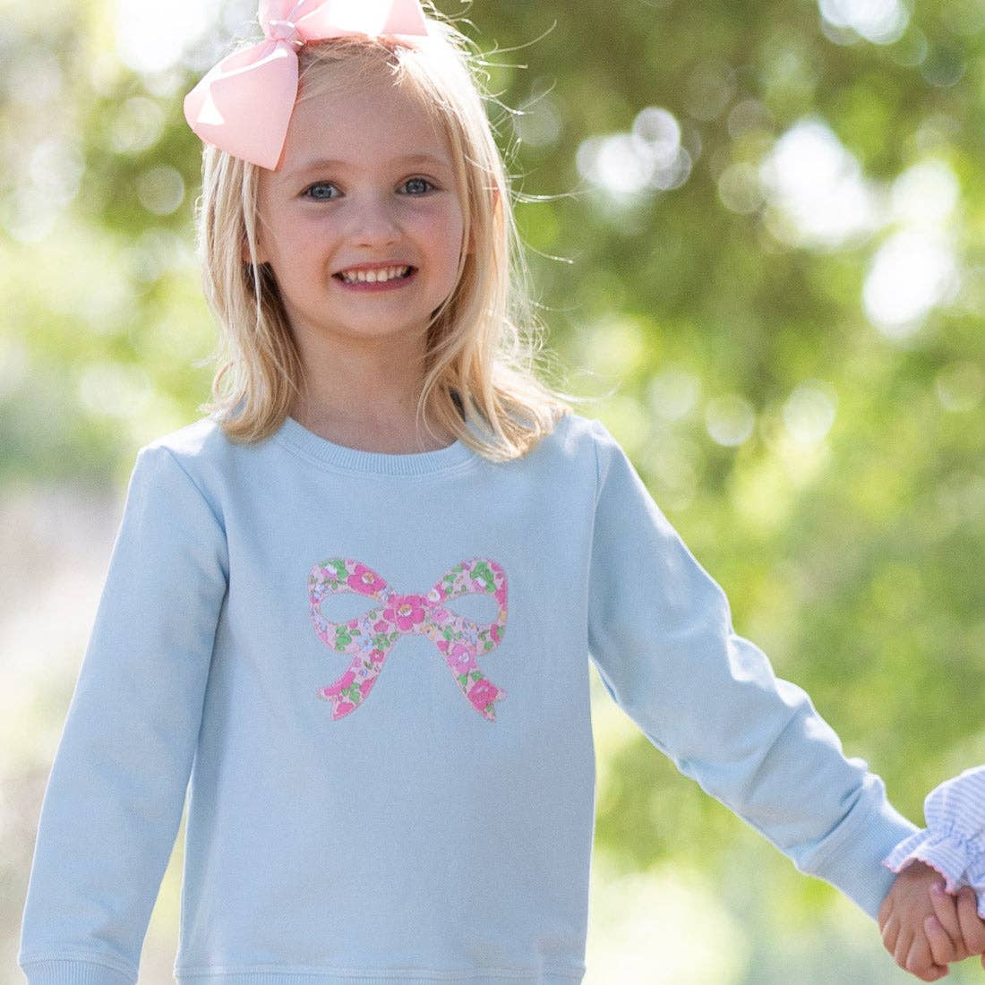 Bow Sweatshirt (Flower Power Print)