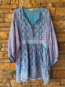 Oliphant LS Tea Flower Mini Dress XL