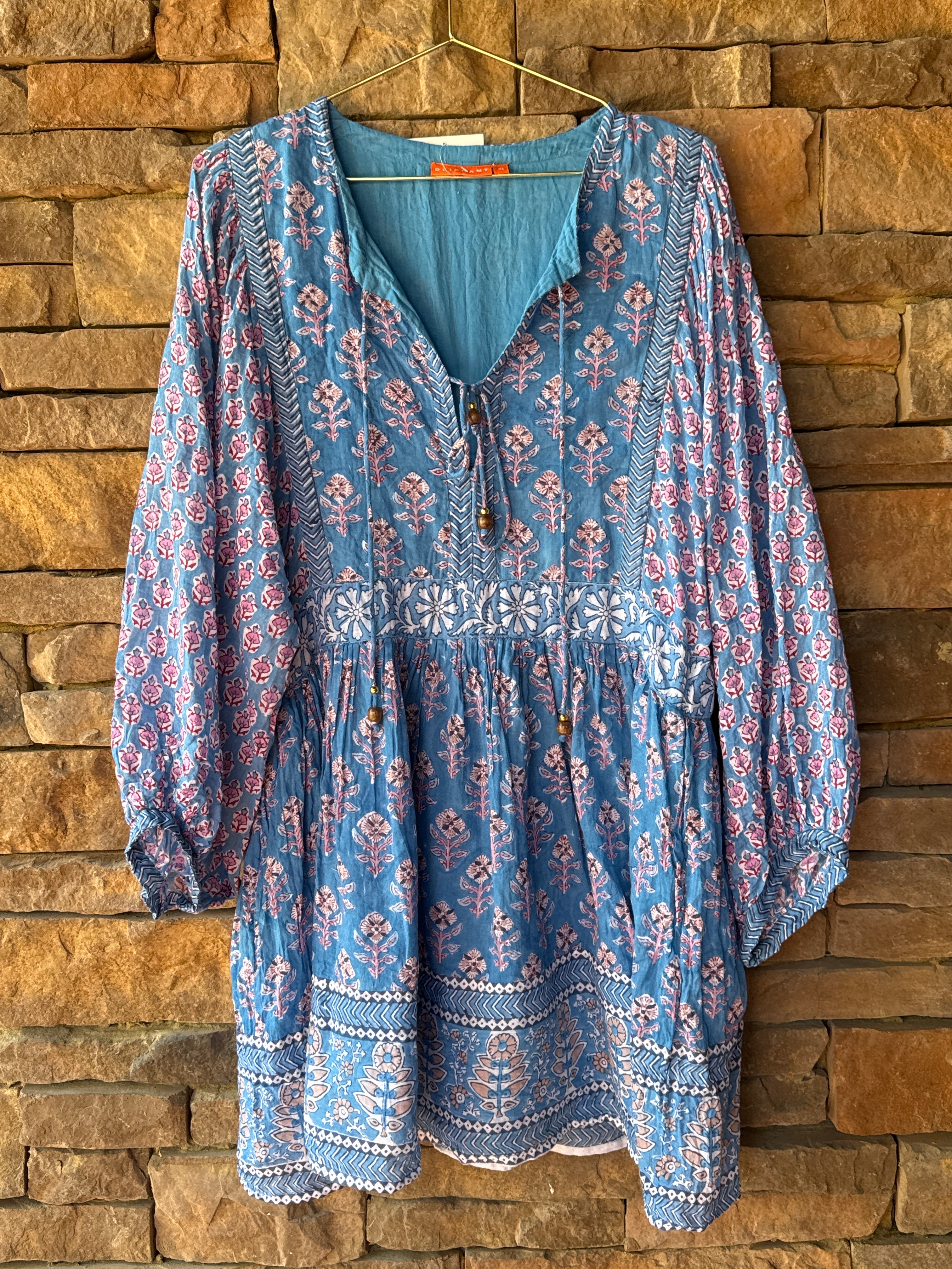 Oliphant LS Tea Flower Mini Dress XL