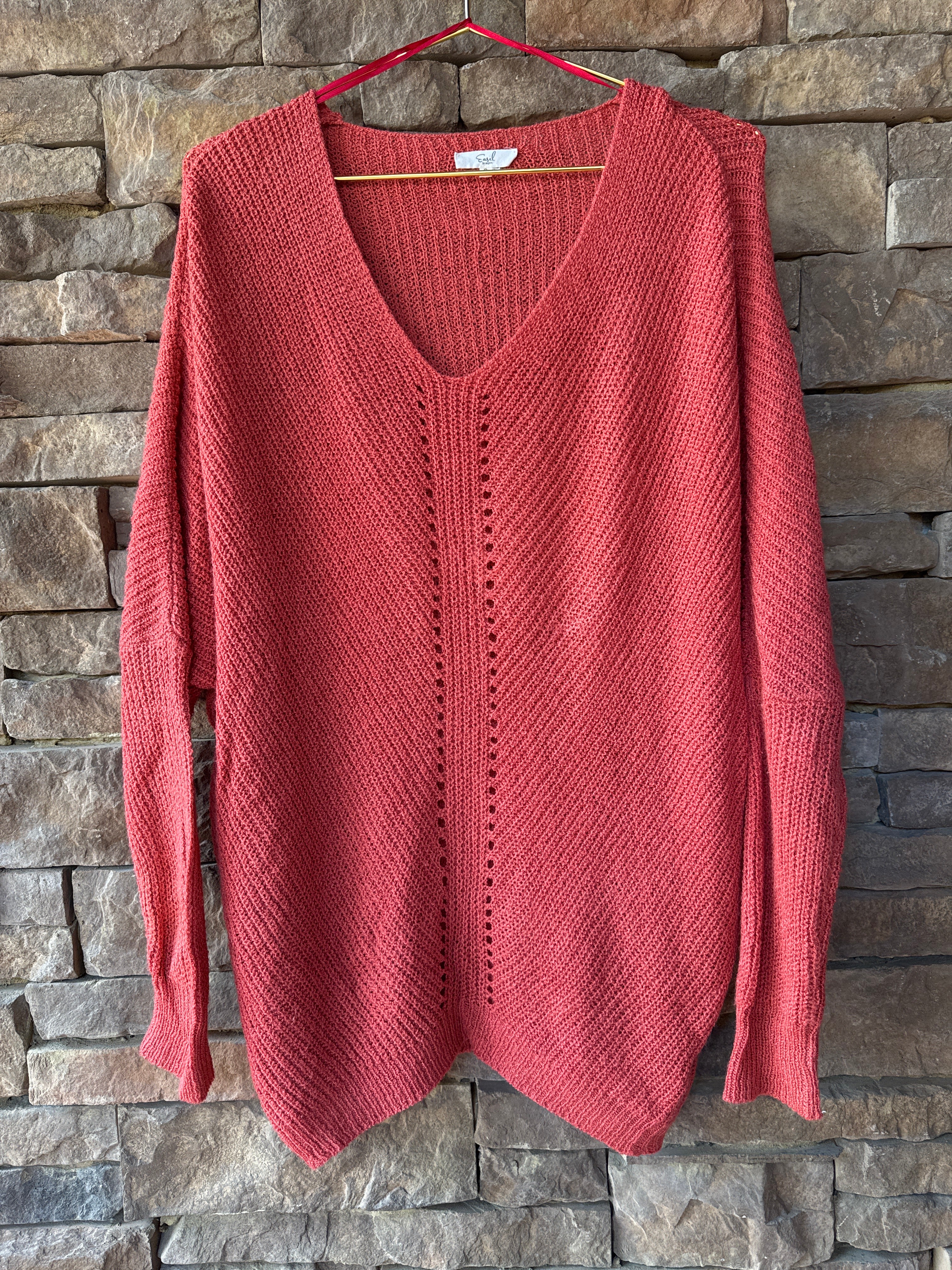 Easel Burnt Orange Sweater S