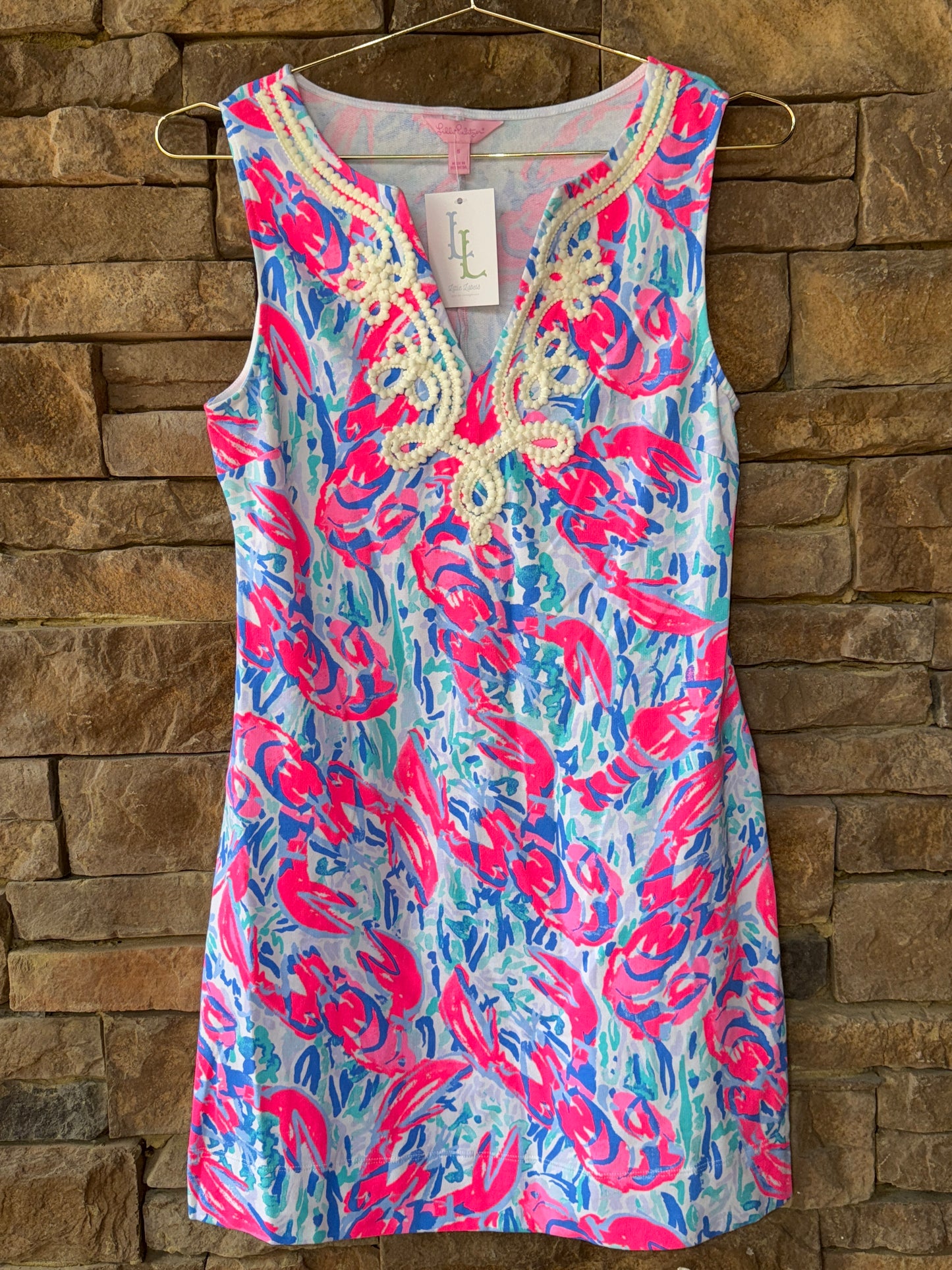 Lilly Pulitzer Sleeveless Lobster Print Dress S
