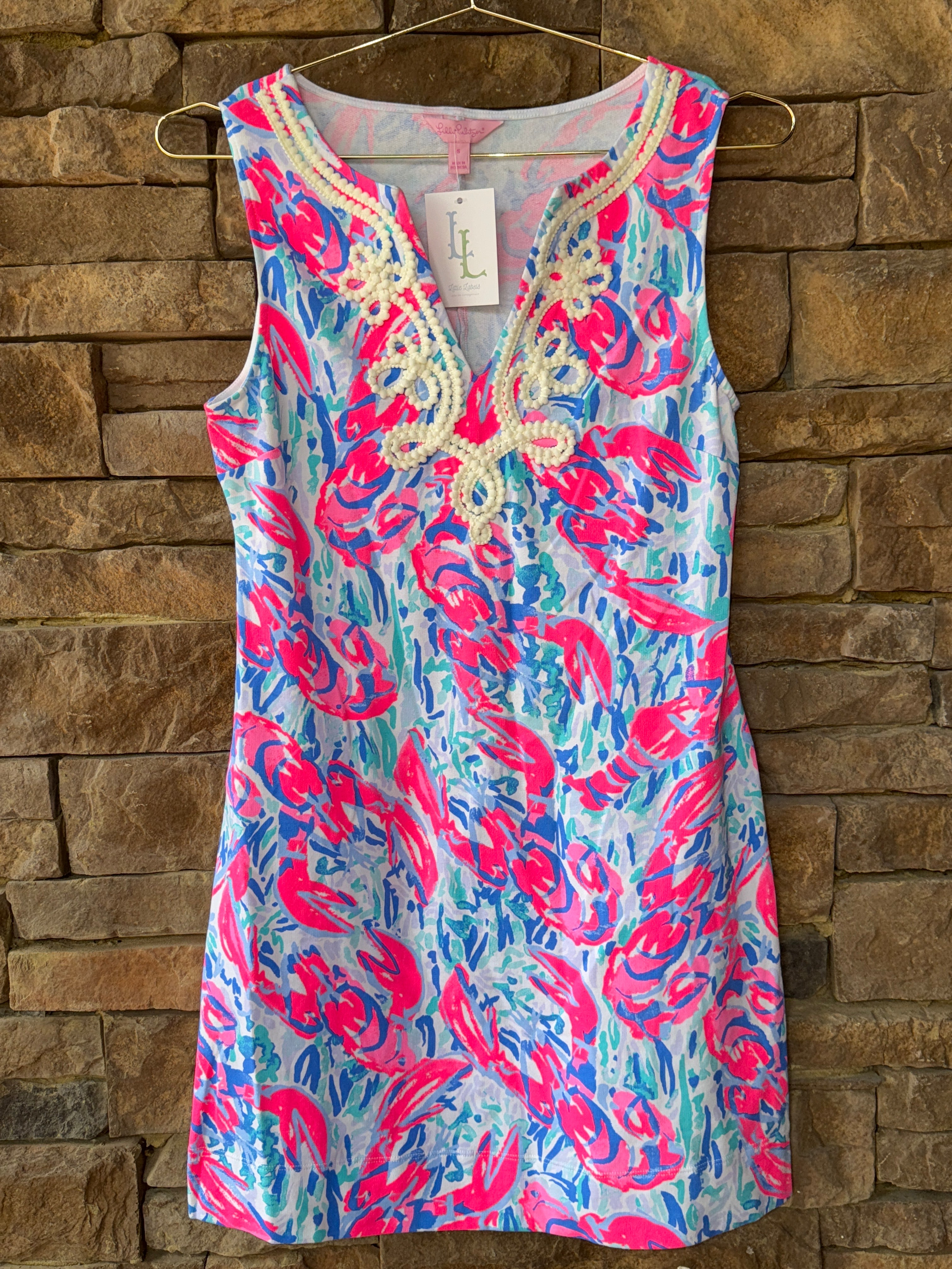 Lilly Pulitzer Sleeveless Lobster Print Dress S