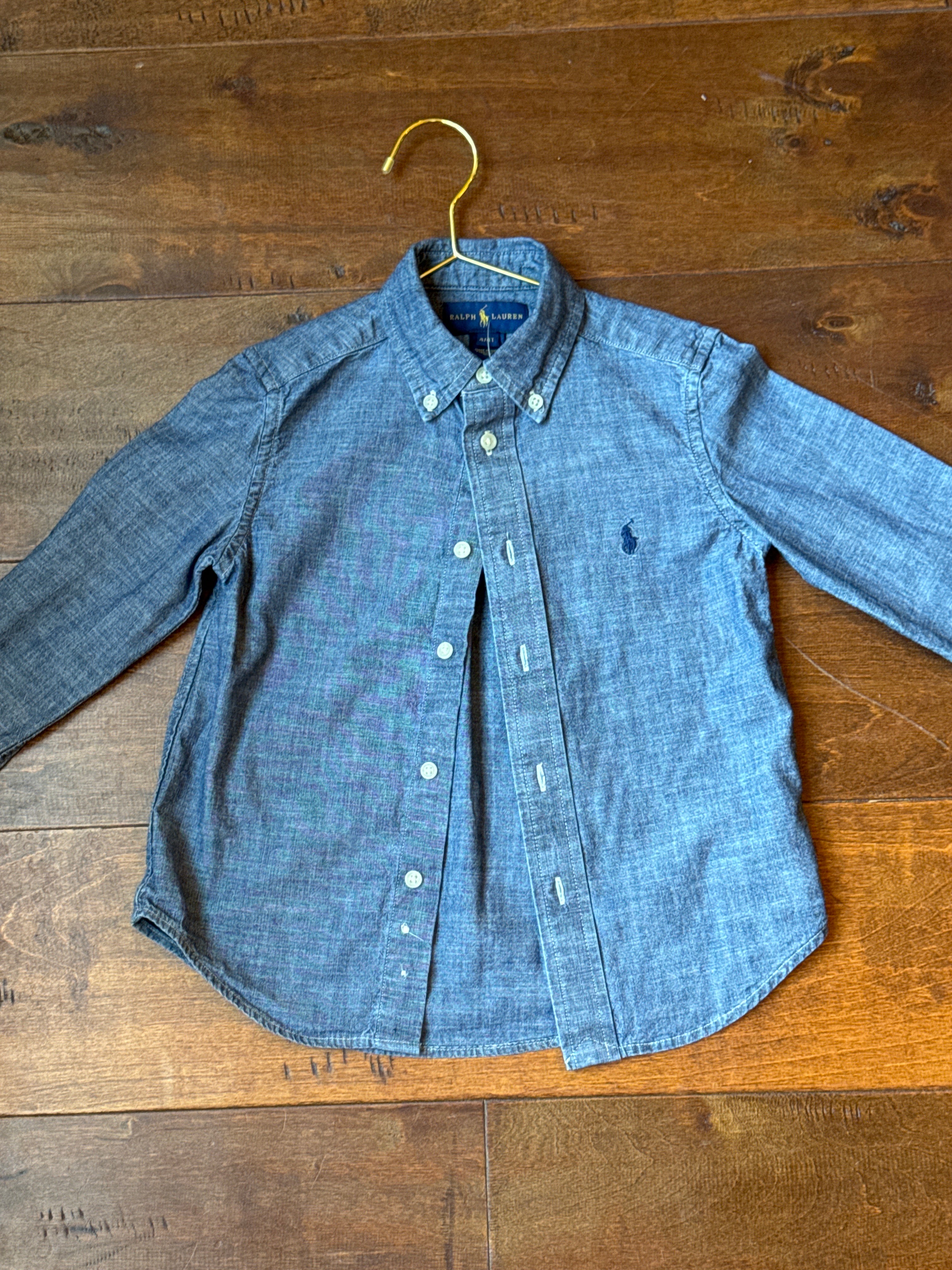 RL Chambray LS Polo 4T