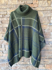 Barbour Tartan Plaid Poncho Onesize