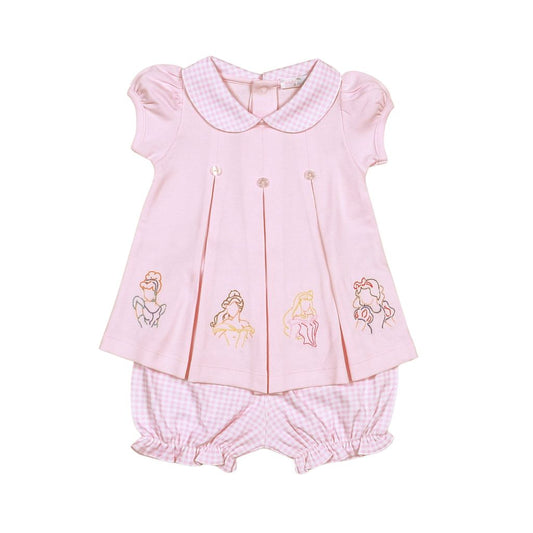 Pink Royal and Charm Pima Bloomer Set