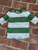Rugby Striped Ls Shirt Green 3T
