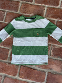 Rugby Striped Ls Shirt Green 3T