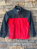 Columbia Red Grey Fleece Jacket 8