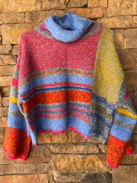 Fate Multi Color Turtleneck Sweater S