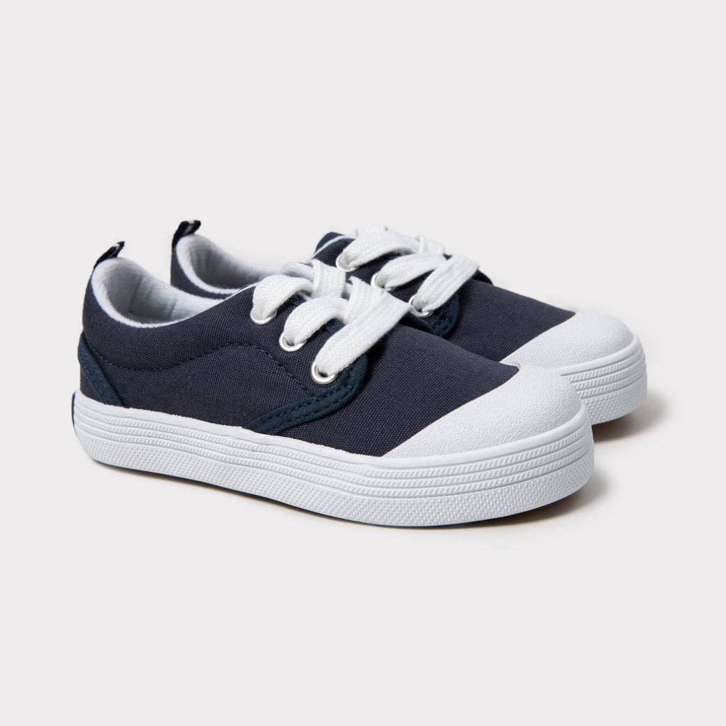 Shelby Boys Lace-Up Sneaker: Navy