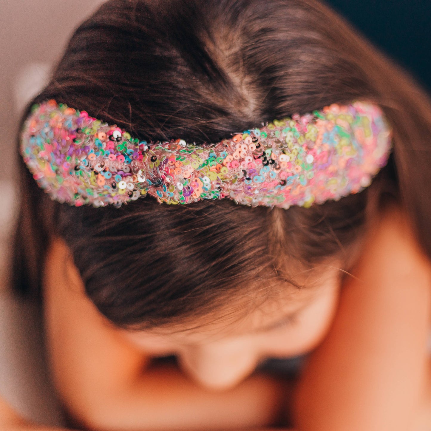 Sequin Knotted Hair Band Accessories: Rainbow
