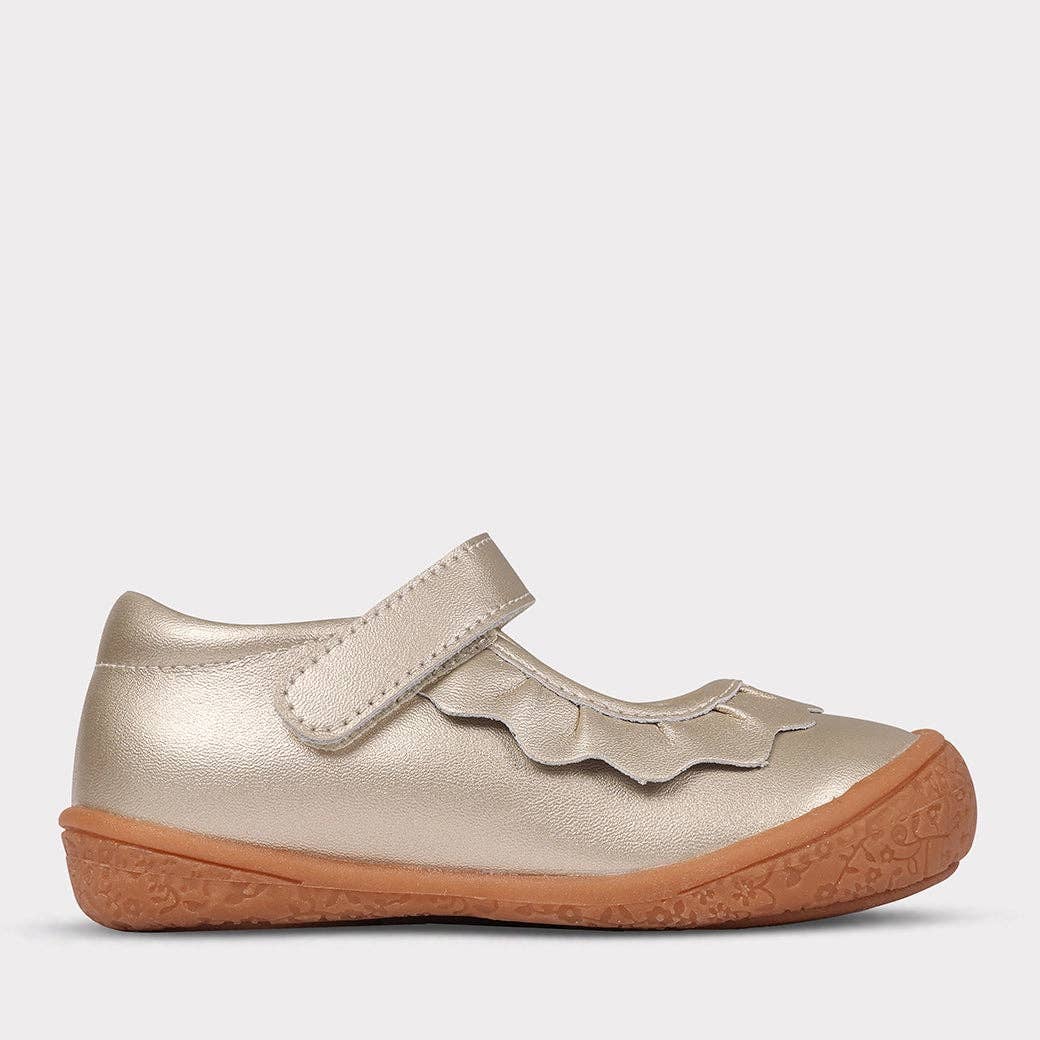 Amina Leather Girls Mary Jane Shoe: Brown Leather