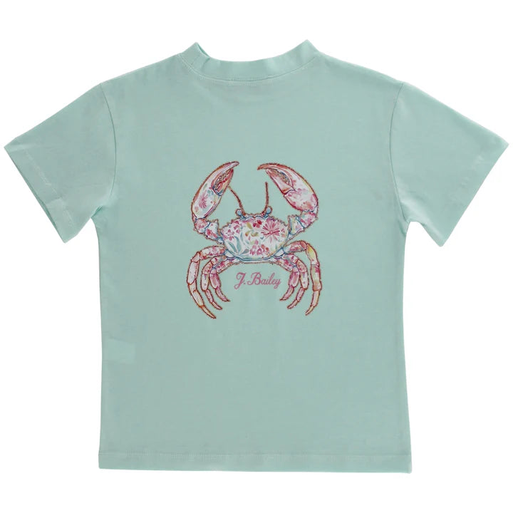 Crab on Seaglass Tee