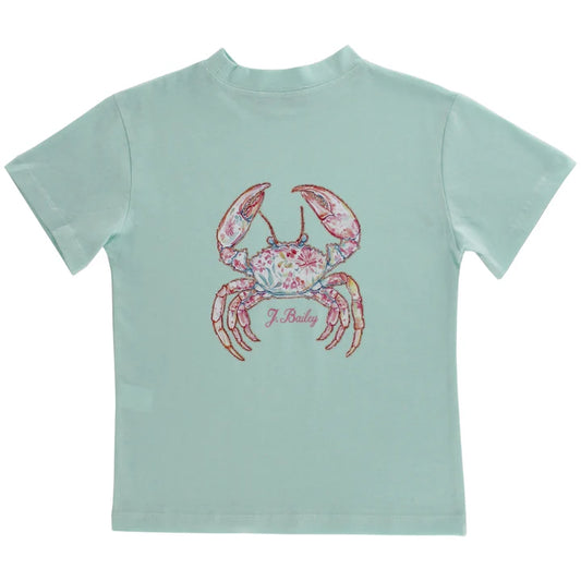 Crab on Seaglass Tee