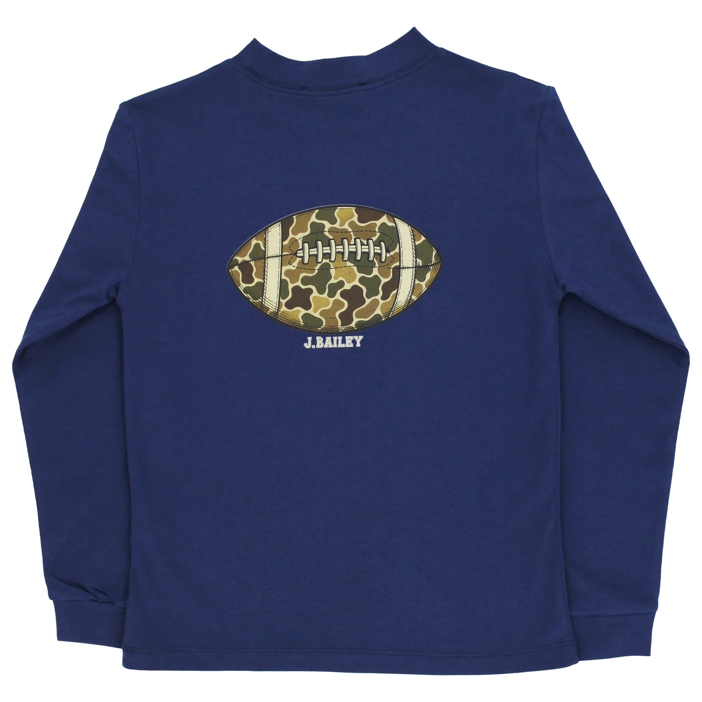 L/S Logo Tee - Navy Football