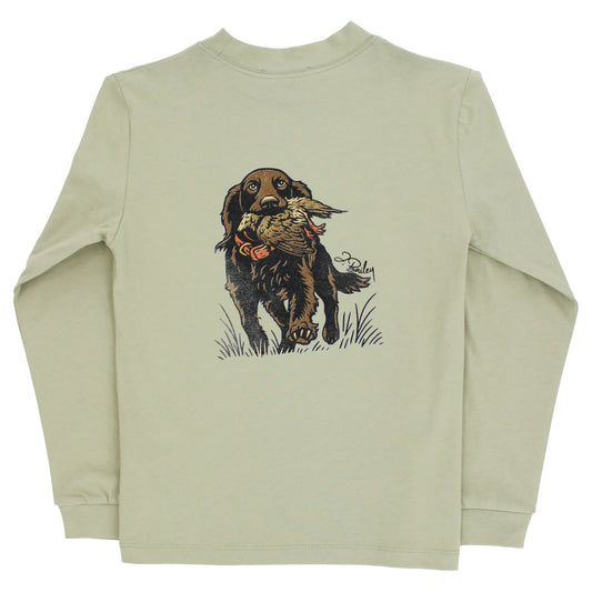 L/S Spaniel Logo Tee