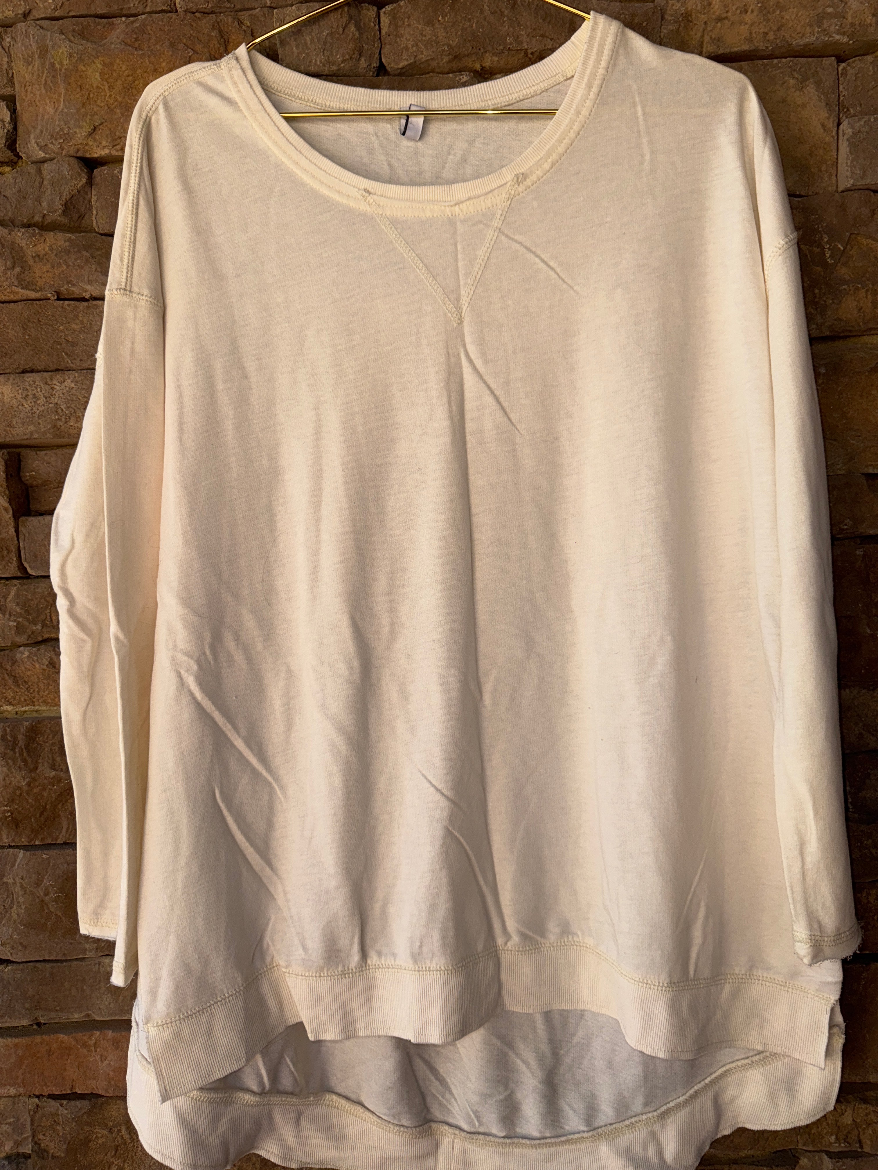 ZSupply Cream Ls Tee M