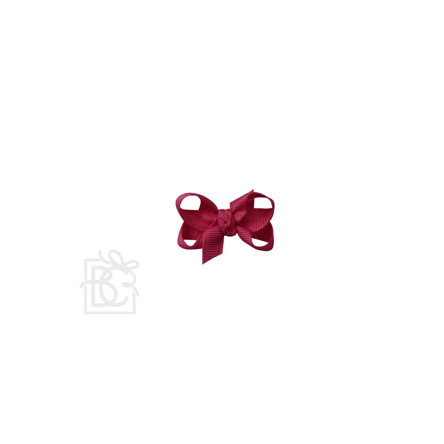 SIGNATURE GROSGRAIN BOW ON CLIP: 3.5" Medium - 7/8" Ribbon on Alligator Clip / TAUPE