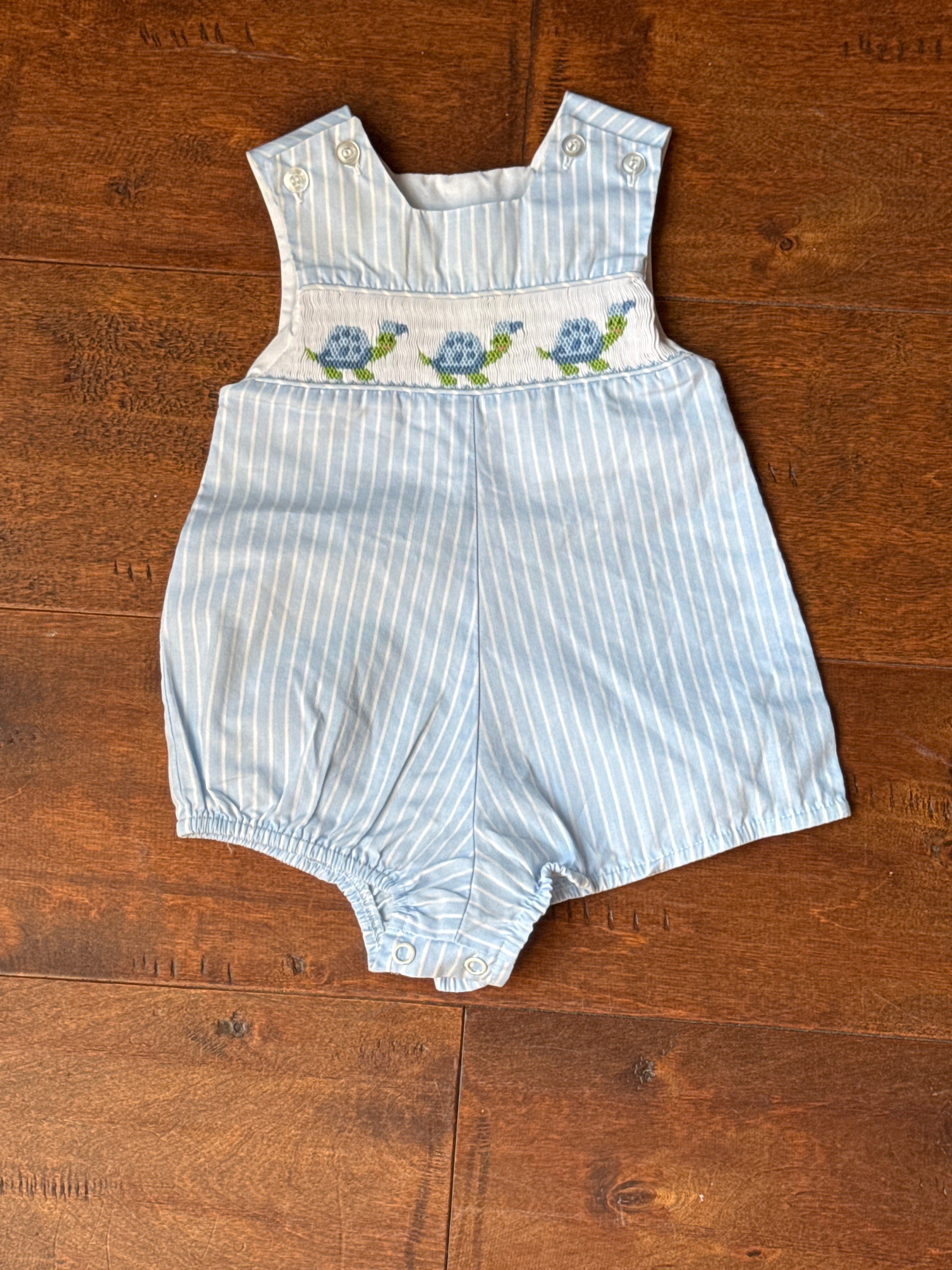 Bailey Boys Turtle Smocked Bubble 3m
