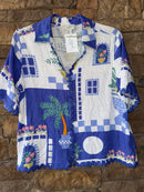 Calypso St Barth Linen Ric Rac Top L