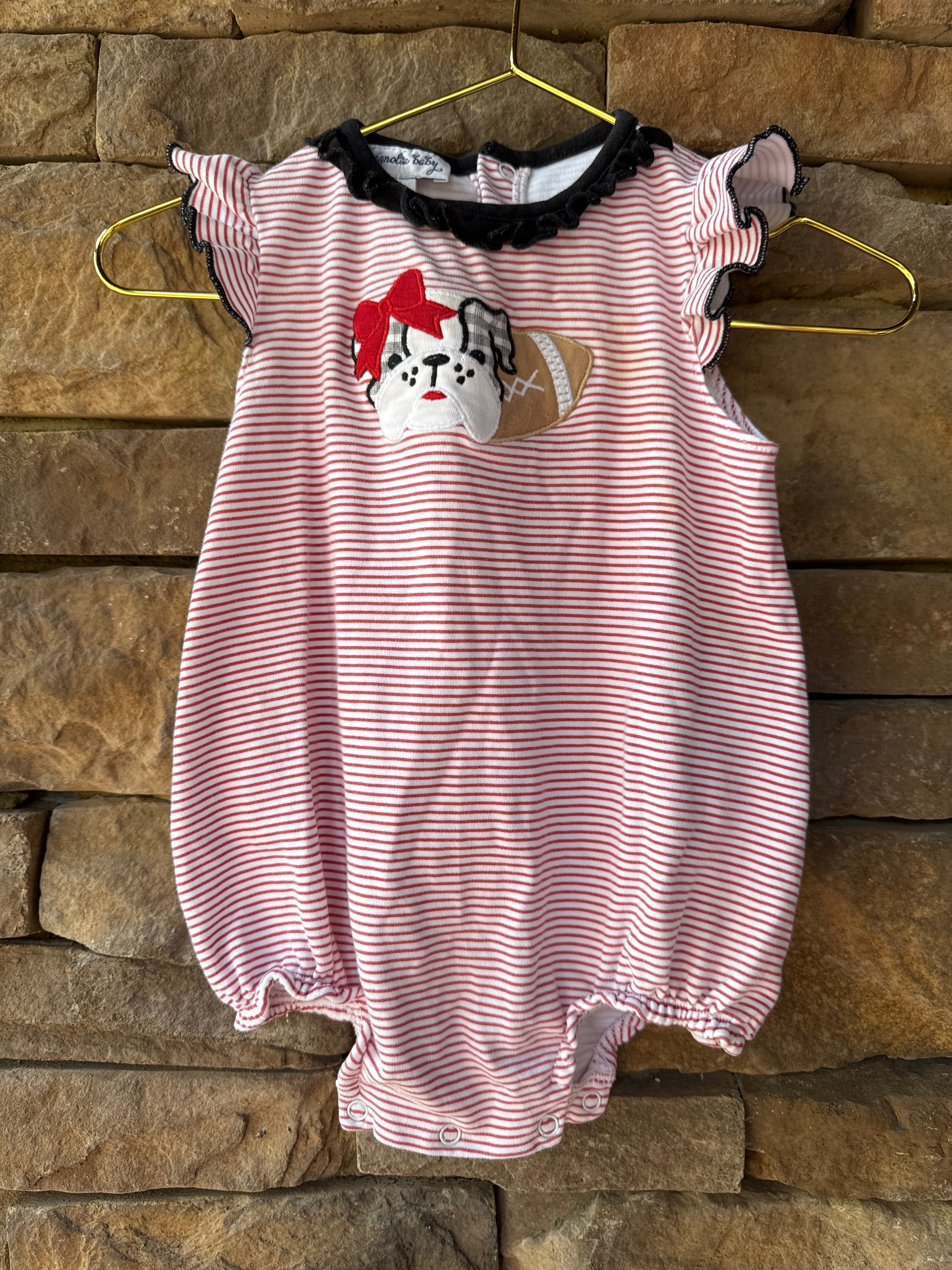 Magnolia Baby GA Striped Romper 12M