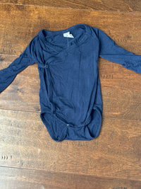 Kate Quinn Blue Ls Wrap Onesie 3-6