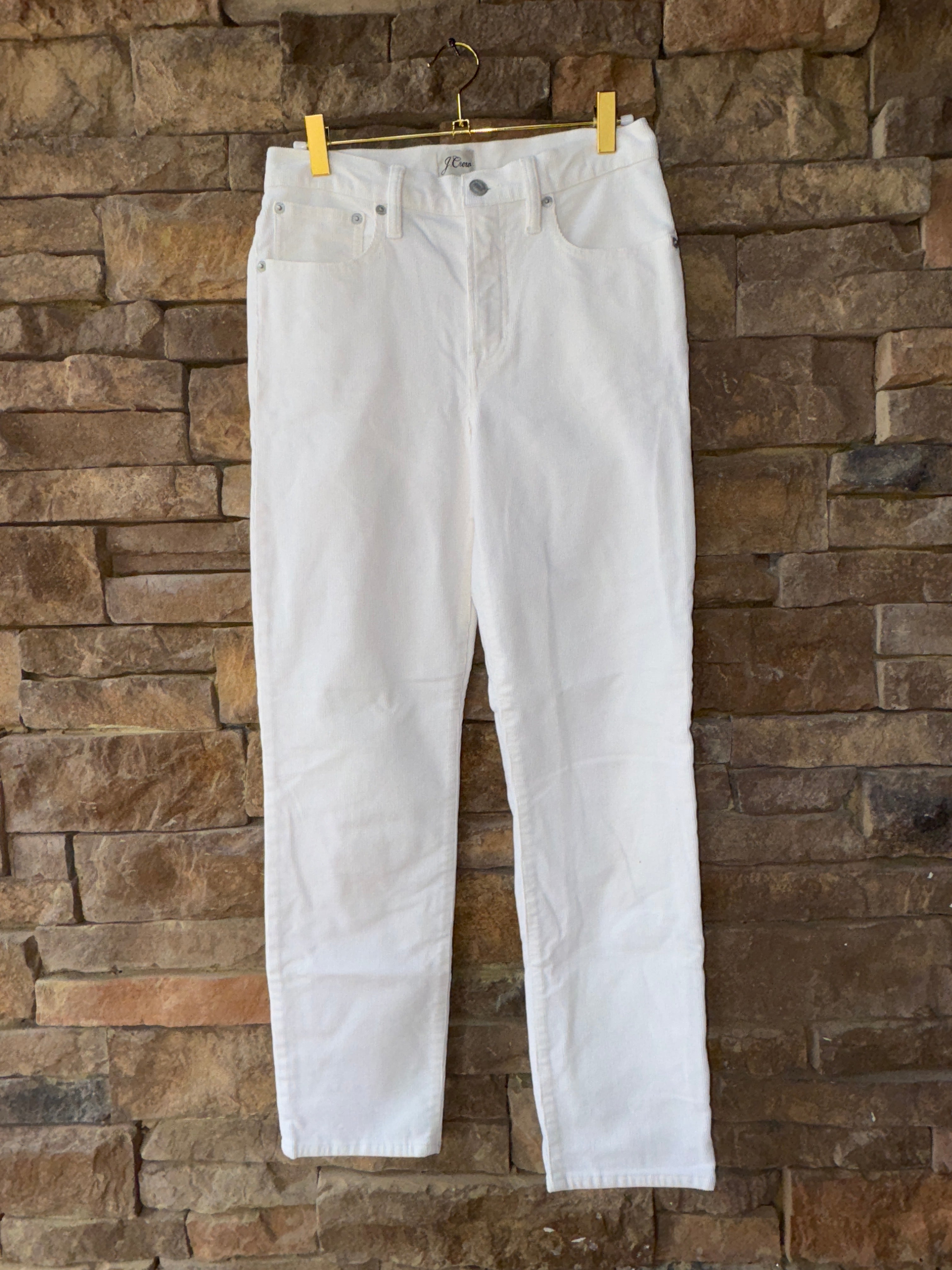 JCrew Straight Cream Cord Pant 27