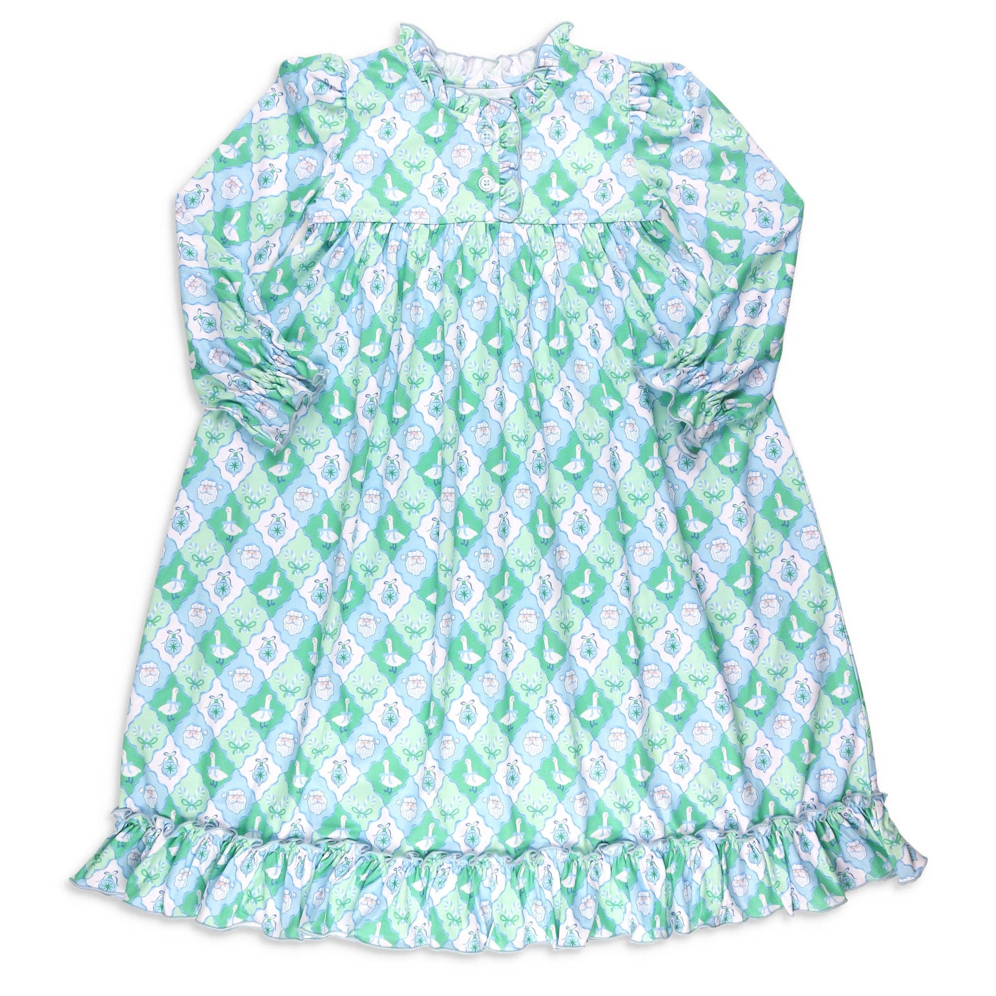 Girls Gown - Frosted Christmas: L