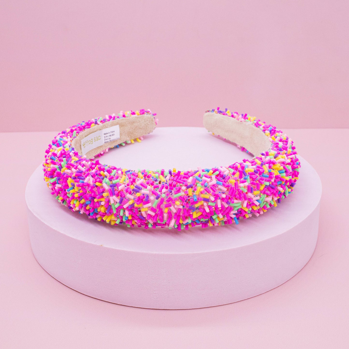 Padded Sprinkles Headband - Confetti Hair Band: Light Blue