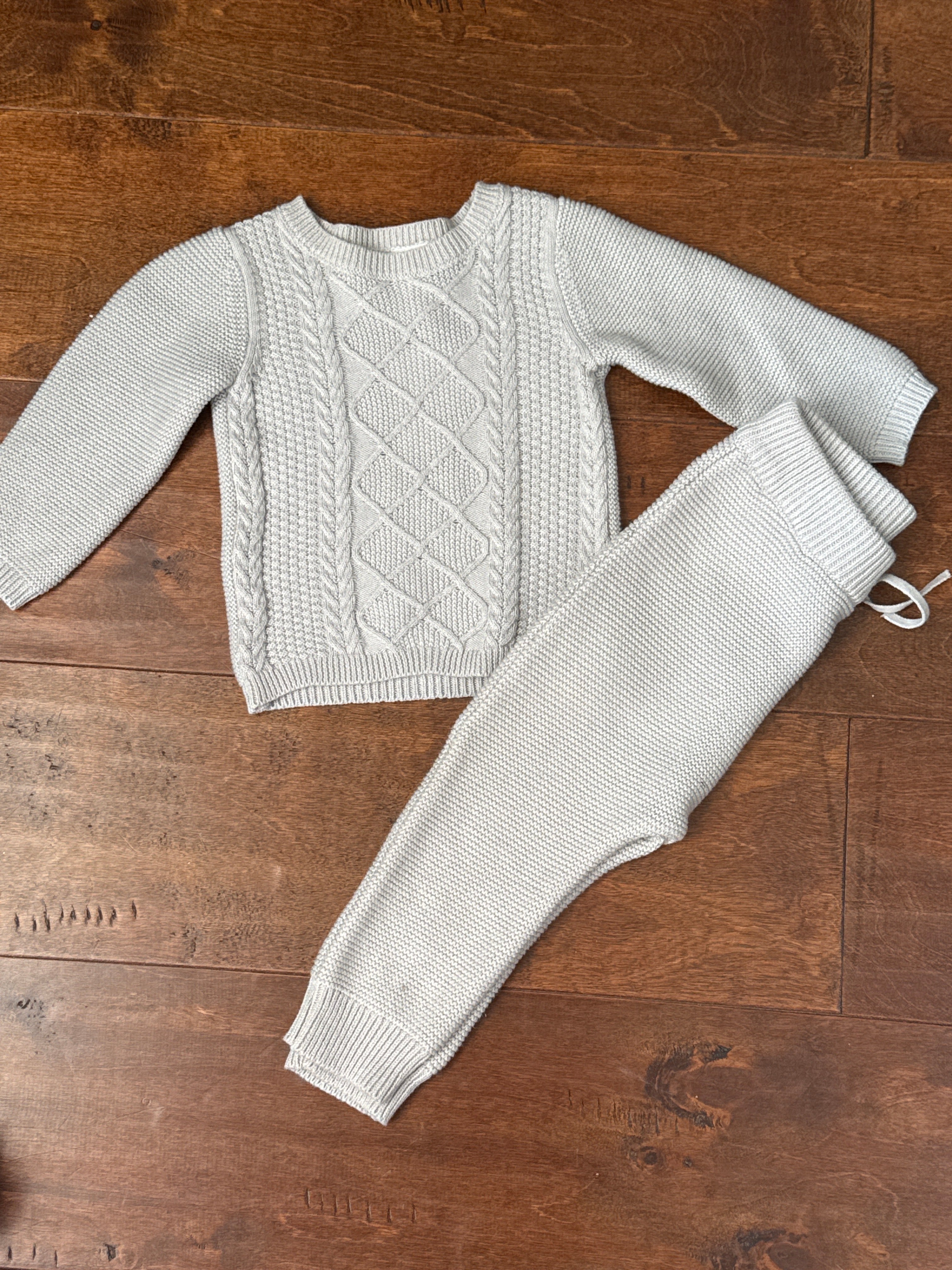 Beige Knit Set 12M