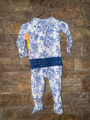 RuffleButts Winterbliss Toile Footie 6-12m