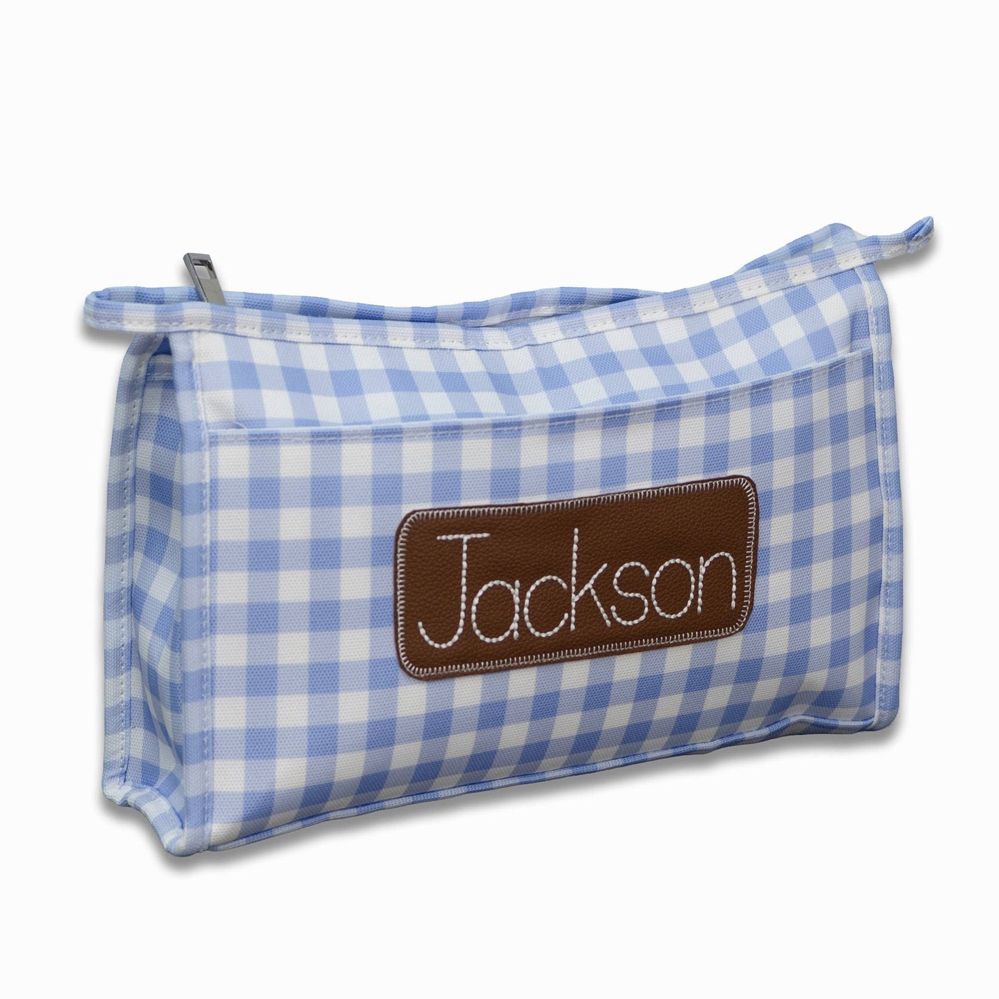 Boys Pencil Bag - Blue Gingham