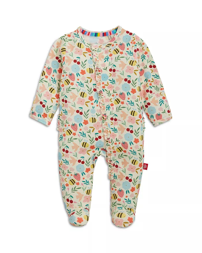 Honey Blossom Magnetic Footie with Ruffle