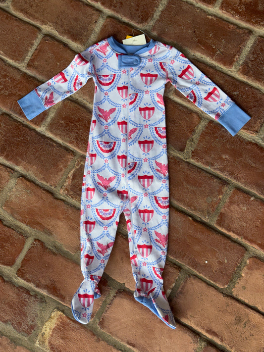 TBBC Knox's Night Night Footed American Swag 3/6M