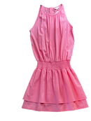 Pleat Wells Dress Hot Pink 14
