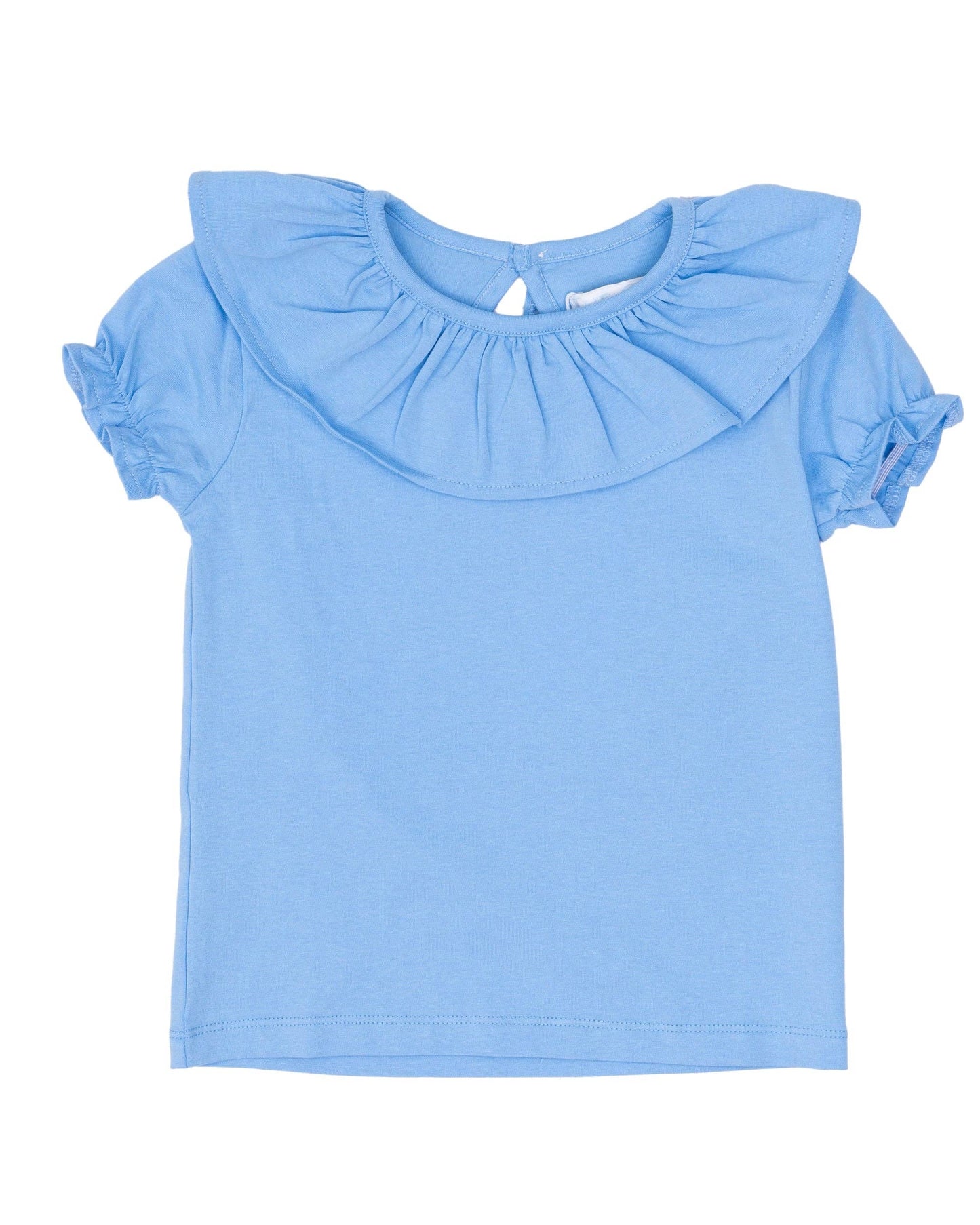 Larrison French Blue Ruffle Shirt