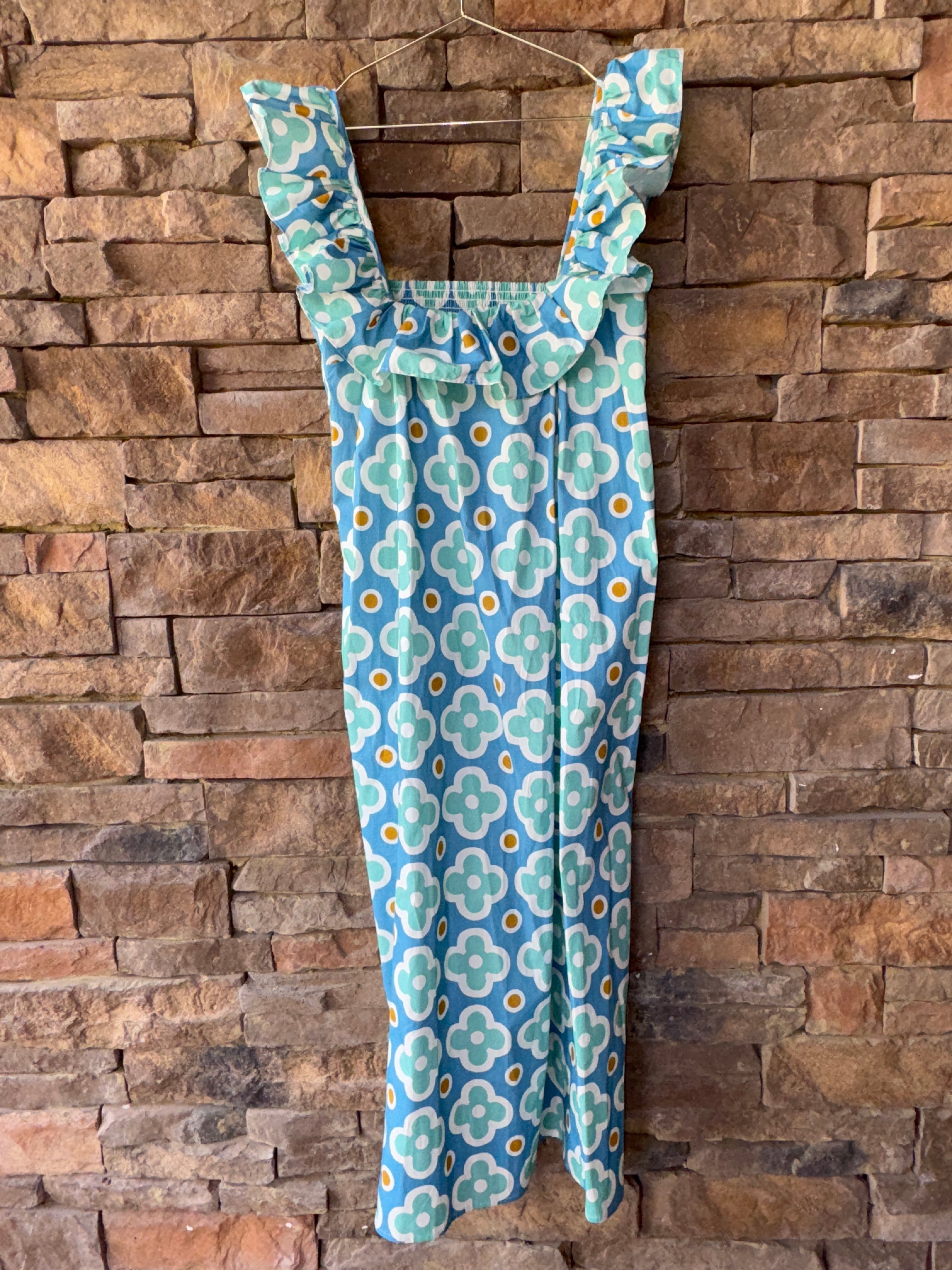 Taylor Tillman Grace Dress in Aqua Mosaic M